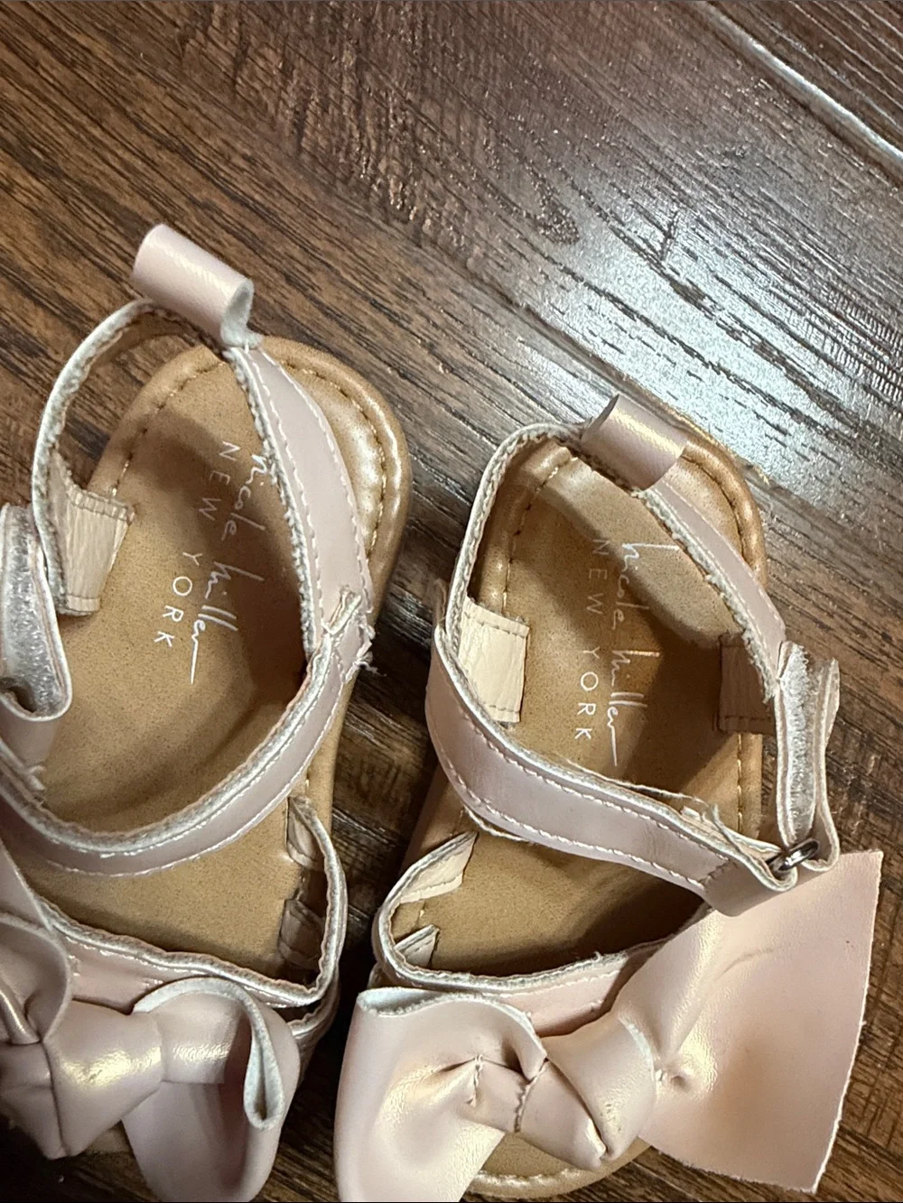 Pink Bow Sandals with Adjustable Strap